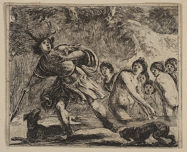 Stefano della Bella, Acteon, from 'Game of Mythology' (Jeu de la Mythologie)