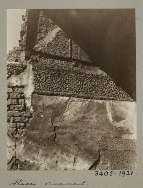 K.A.C. Creswell, Stucco ornament in the mausoleum of Mamluk Amir Qawsun, Cairo