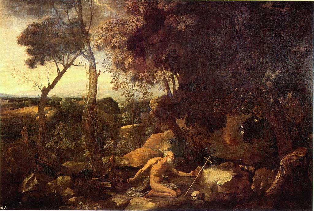 Nicolas Poussin, Landscape with Saint Paul the Hermit