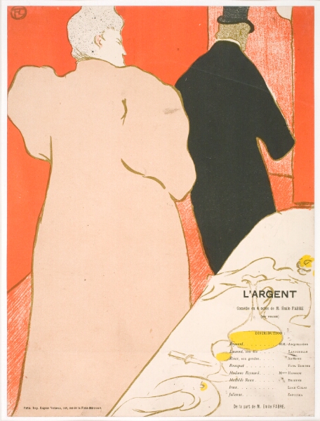Henri de Toulouse-Lautrec, Un Moniseur et une Dame, Programme pour L'Argent