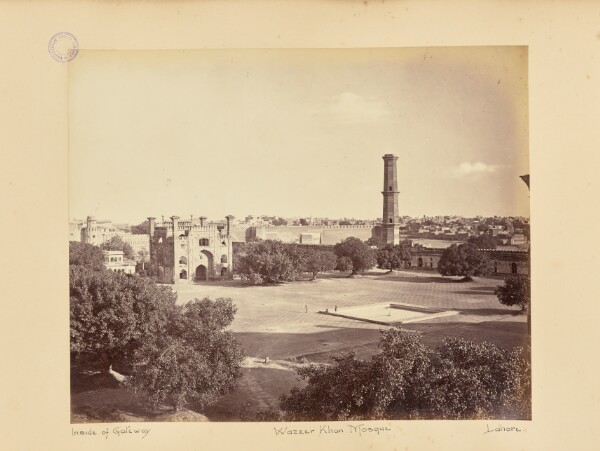 Samuel Bourne, Lahore; Gate of Mosque from Minaret