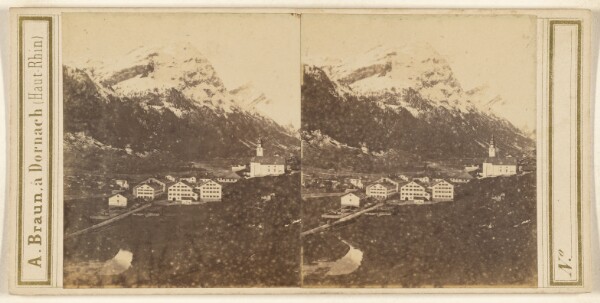 Adolphe Braun, Canton des Grisons. Vallee de Rheinwald; village de Spulgen.