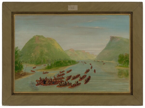 George Catlin, Father Hennepin and Two Companions Made Prisoners by the Sioux.  April 1680