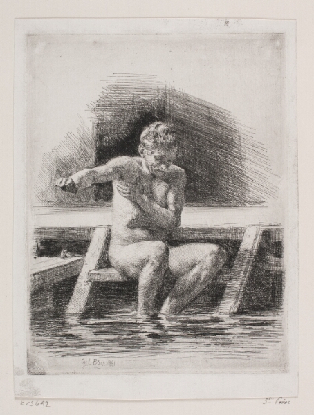 Carl Bloch, Den badende mand