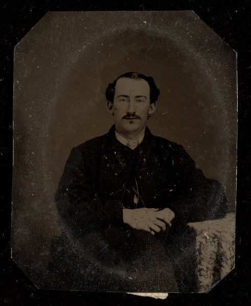 Unknown, [Portrait of a Seated Man with Moustache]
