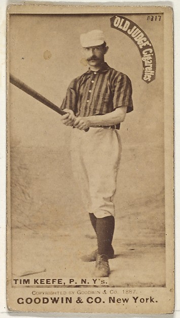 Goodwin & Company, Timothy John "Tim" Keefe, Pitcher, New York, from the Old Judge series (N172) for Old Judge Cigarettes