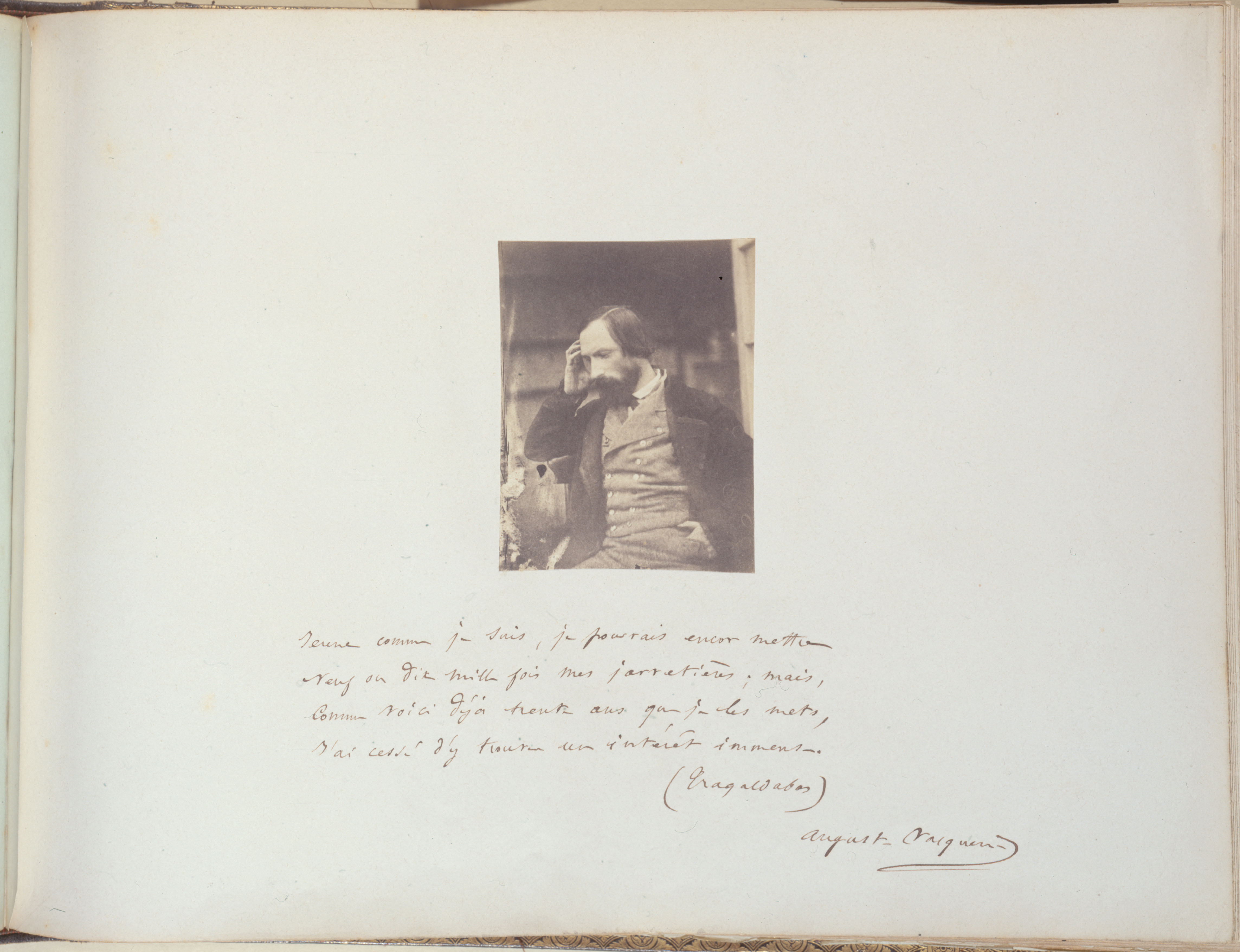 Auguste Vacquerie, Autoportrait