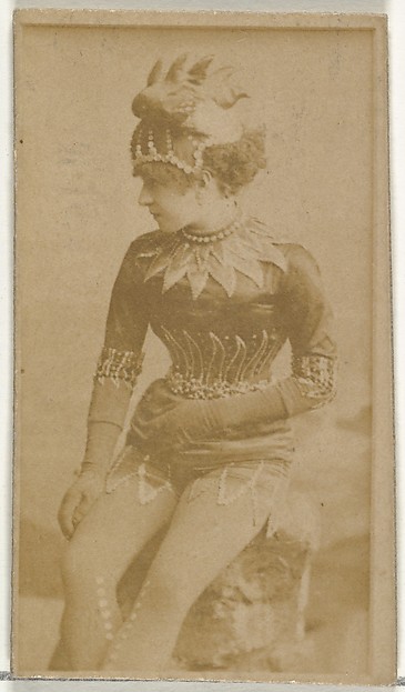 W. Duke, Sons & Co., [Actress wearing costume with ornate pointed headpiece], from the Actors and Actresses series (N145-8) issued by Duke Sons & Co. to promote Duke Cigarettes