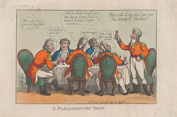 Thomas Rowlandson, A Parliamentary Toast