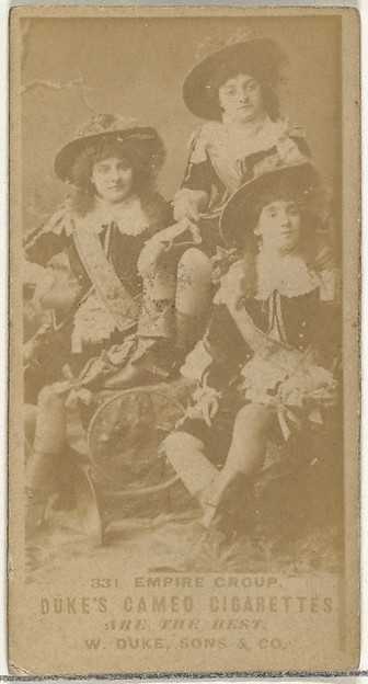 W. Duke, Sons & Co., Card Number 331, Empire Group, from the Actors and Actresses series (N145-5) issued by Duke Sons & Co. to promote Cameo Cigarettes