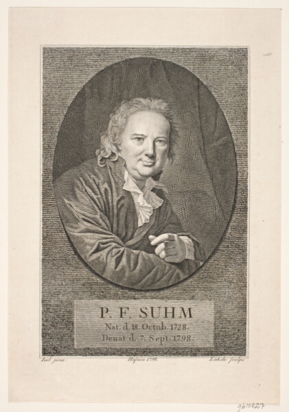 Gerhard Ludvig Lahde, Portræt af P. F. Suhm