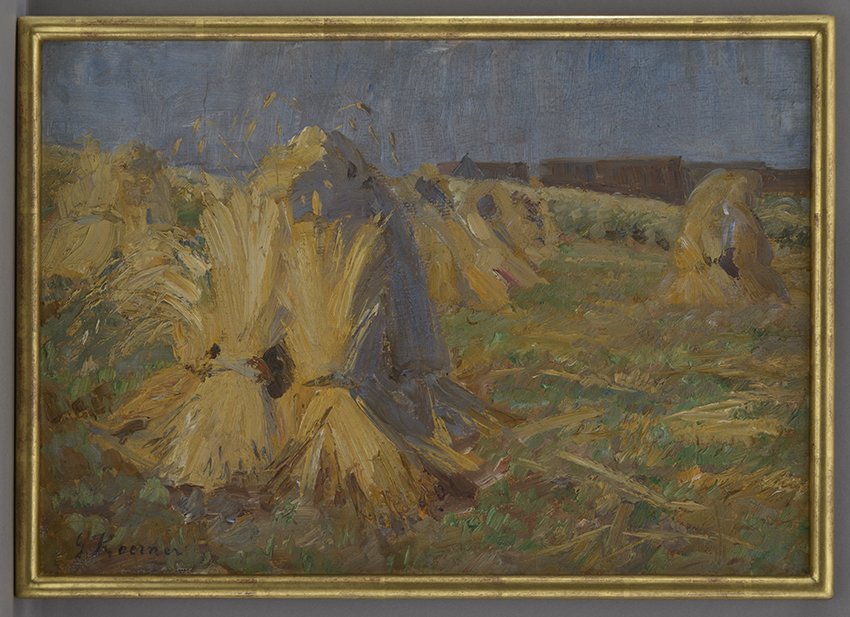 Gertrud Körner, Abgeerntetes Kornfeld, um 1900/1910