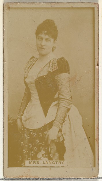 W. Duke, Sons & Co., Mrs. Langtry, from the Actors and Actresses series (N145-8) issued by Duke Sons & Co. to promote Duke Cigarettes