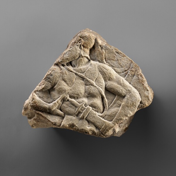 Unknown, Fragment of an Archaistic Relief with a Warrior