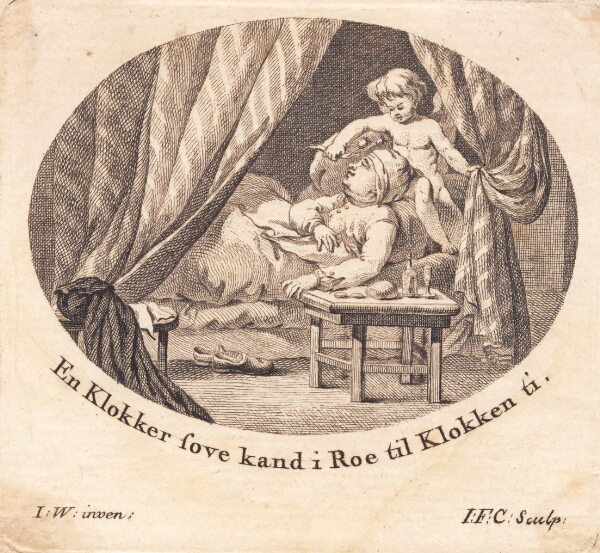 J.F. Clemens, En fed klokker ligger og sover