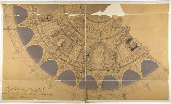 Jules-Edmond-Charles Lachaise, Design for the decoration of the ceiling in the Opéra Comique, Paris