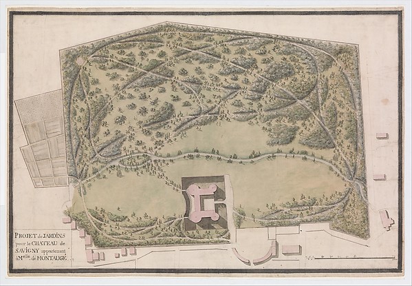 Anonymous, French, 18th century, Design for the Gardens of the Château de Savigny-lès-Beaune