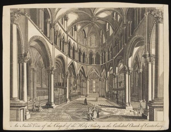 Unknown, An Inside View of the Chapel of the Holy Trinity in the Cathedral Church of Canterbury
