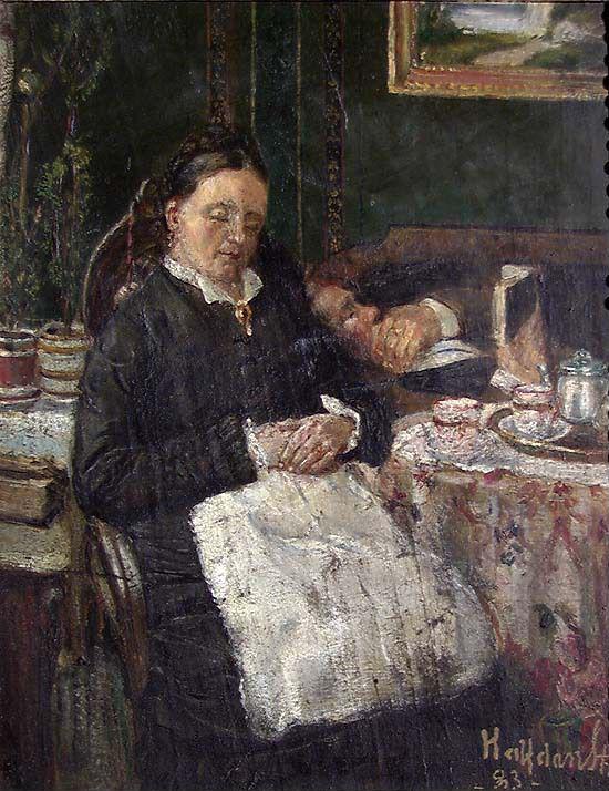 Halfdan Strøm, Dolce far niente. Interior with the Artist's Parents
