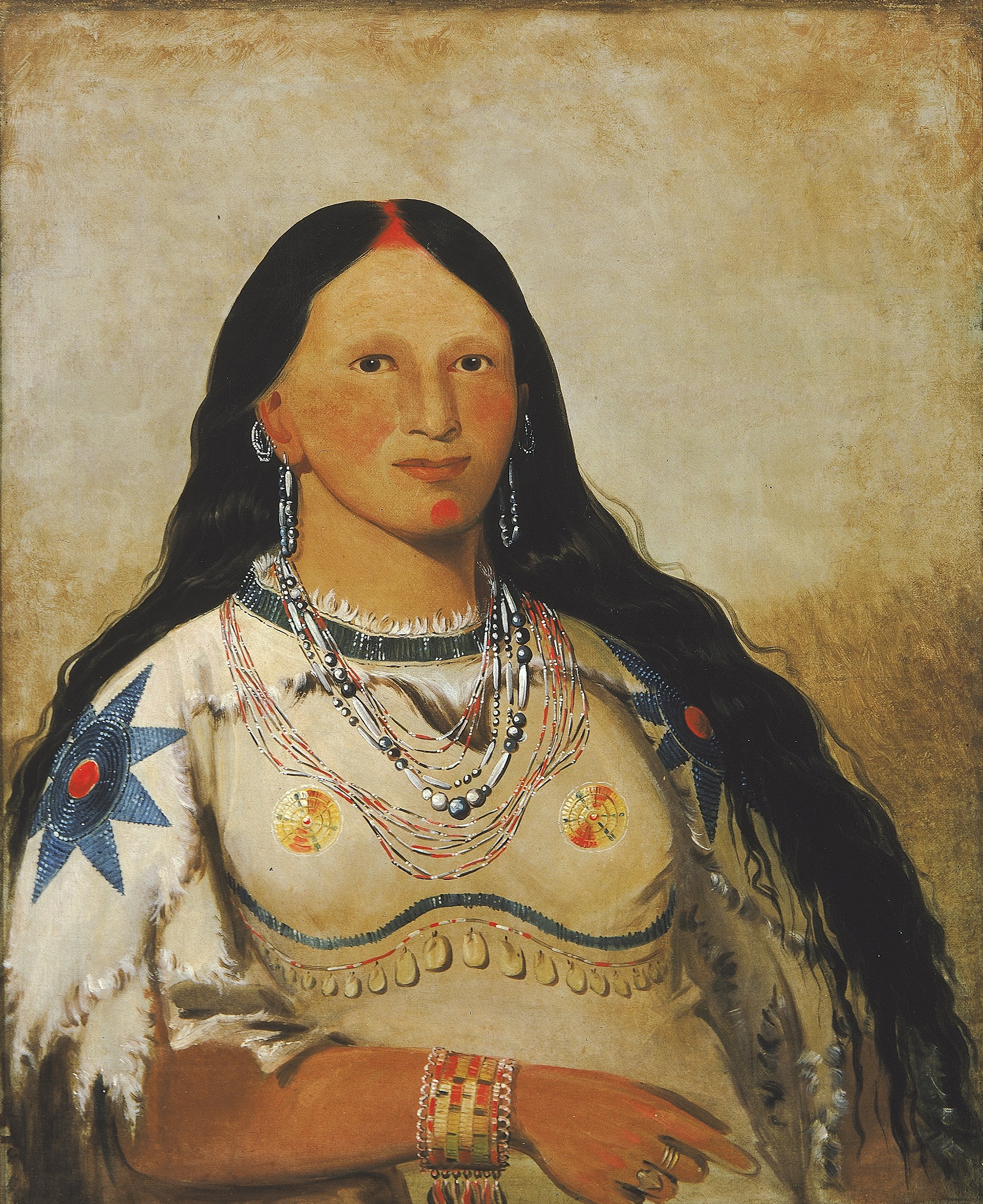 George Catlin, Mi-néek-ee-súnk-te-ka, Mink, a Beautiful Girl