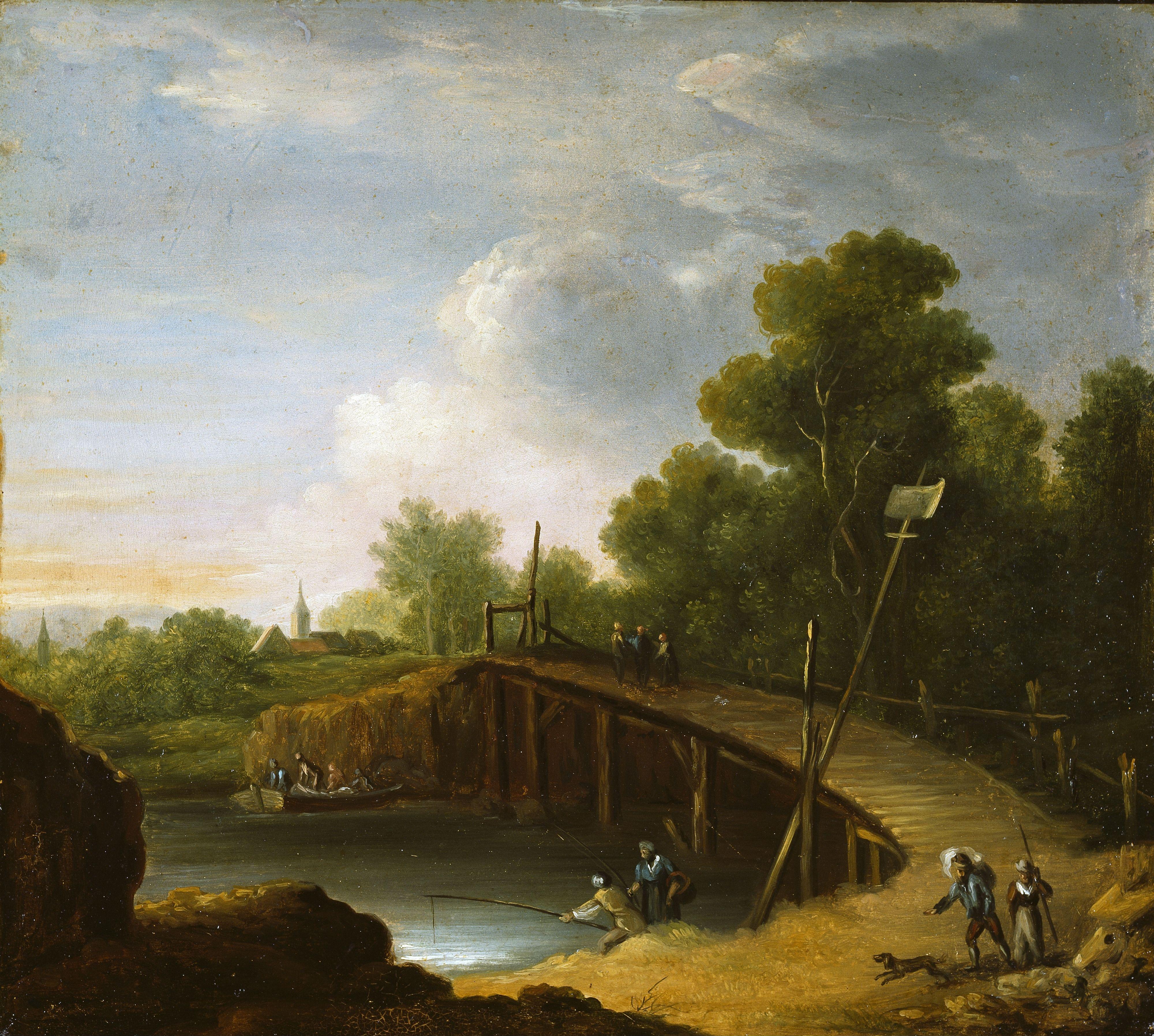 Frederik Petersen, Landscape with a Bridge