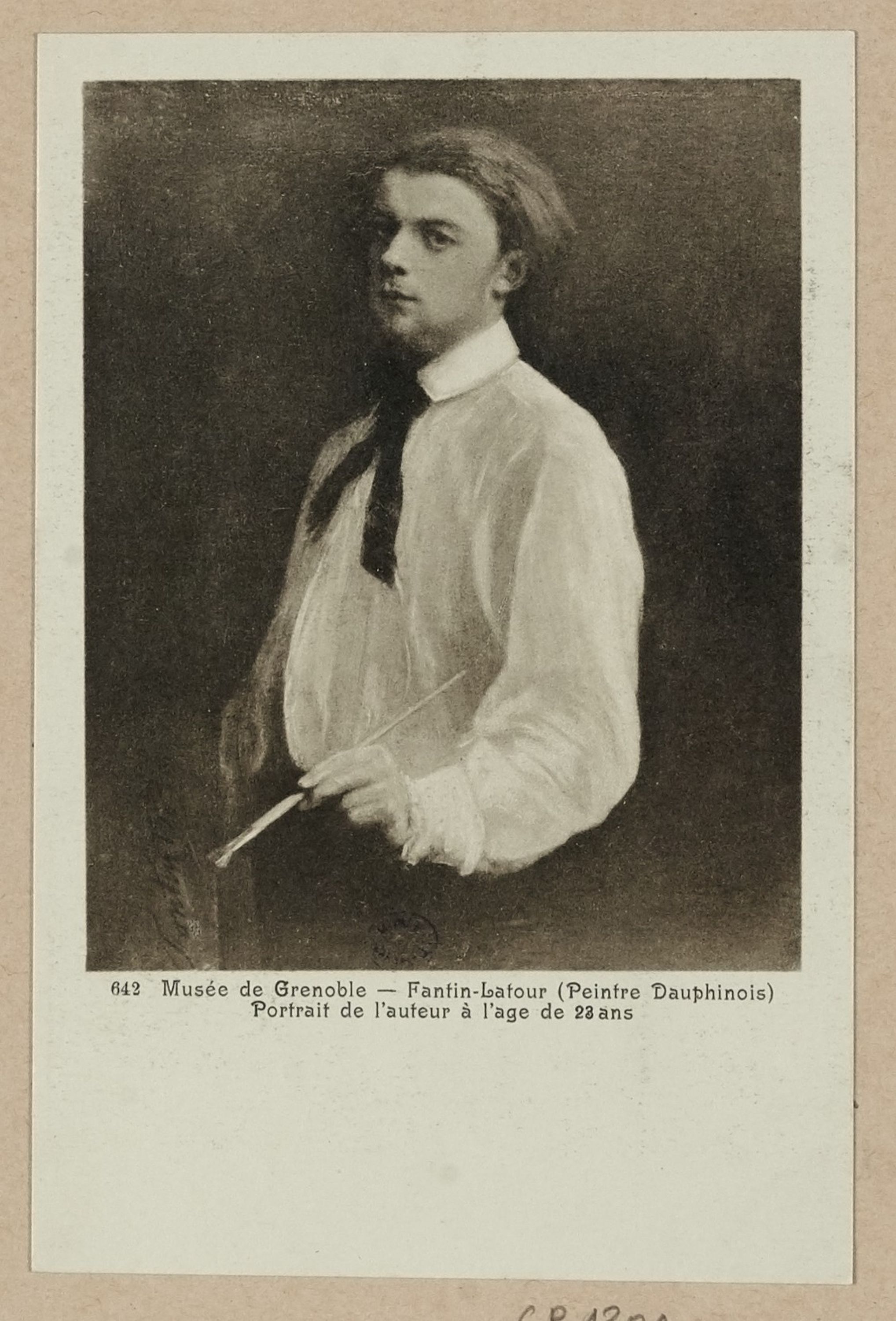 Inconnu, Musee de Grenoble - Fantin-Latour (peintre Dauphinois) / portrait de l'auteur à l'âge de 28 ans