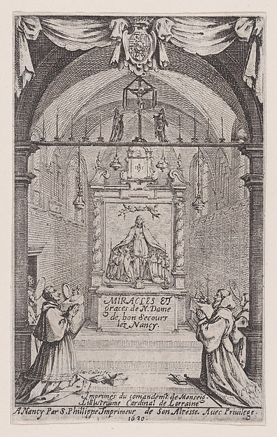 Jacques Callot, Frontispiece, from "Des Miracles et Graces de Notre-Dame de Bon-Secours-Les-Nancy" (Miracles and Graces of Notre-Dame-de-Bon-Secours, Nancy)