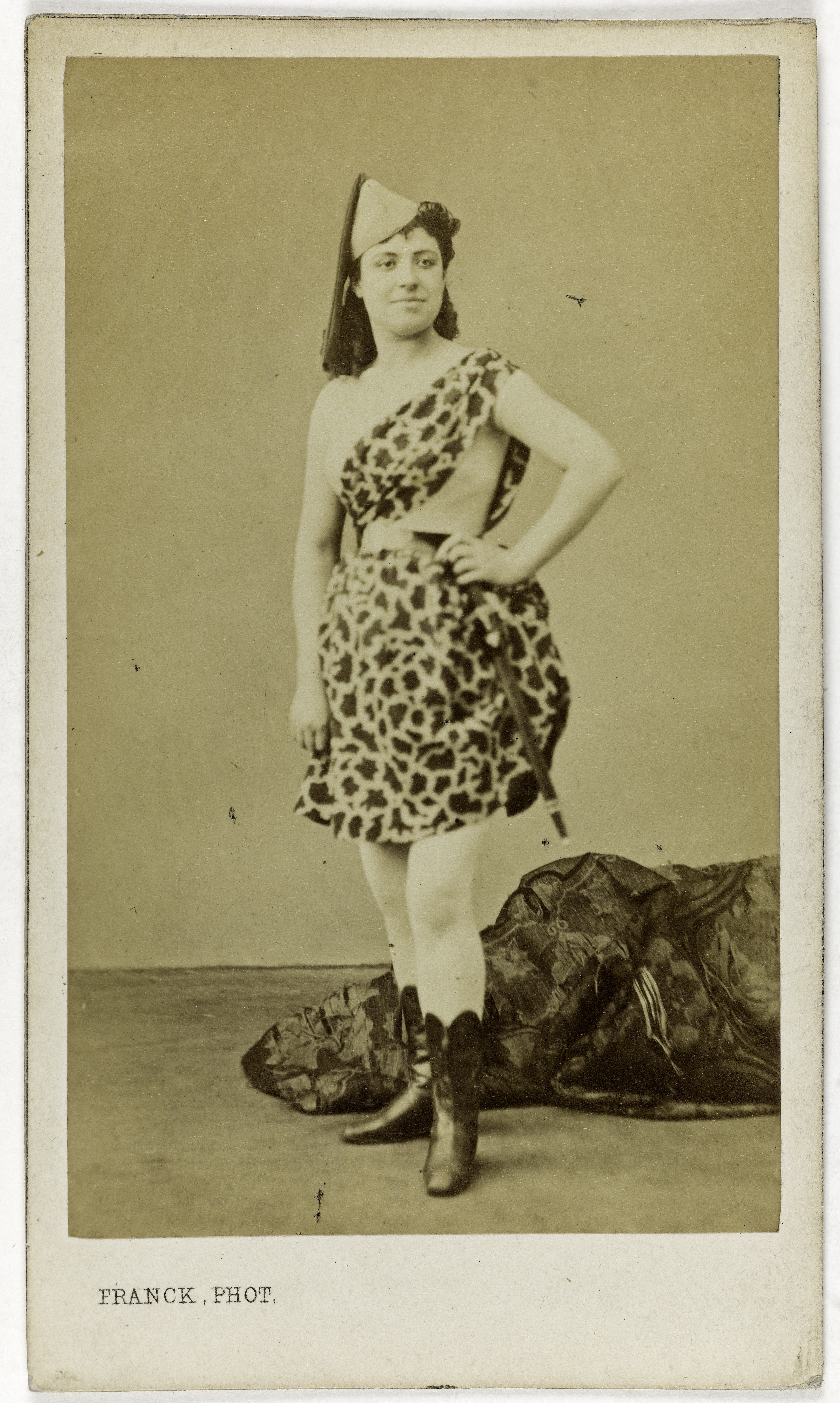 Franck, Portrait d'Anne Victoire Clément (1845- ap. 1909), dite Moïna-Clément, actrice de théâtre entre 1865 et 1898.