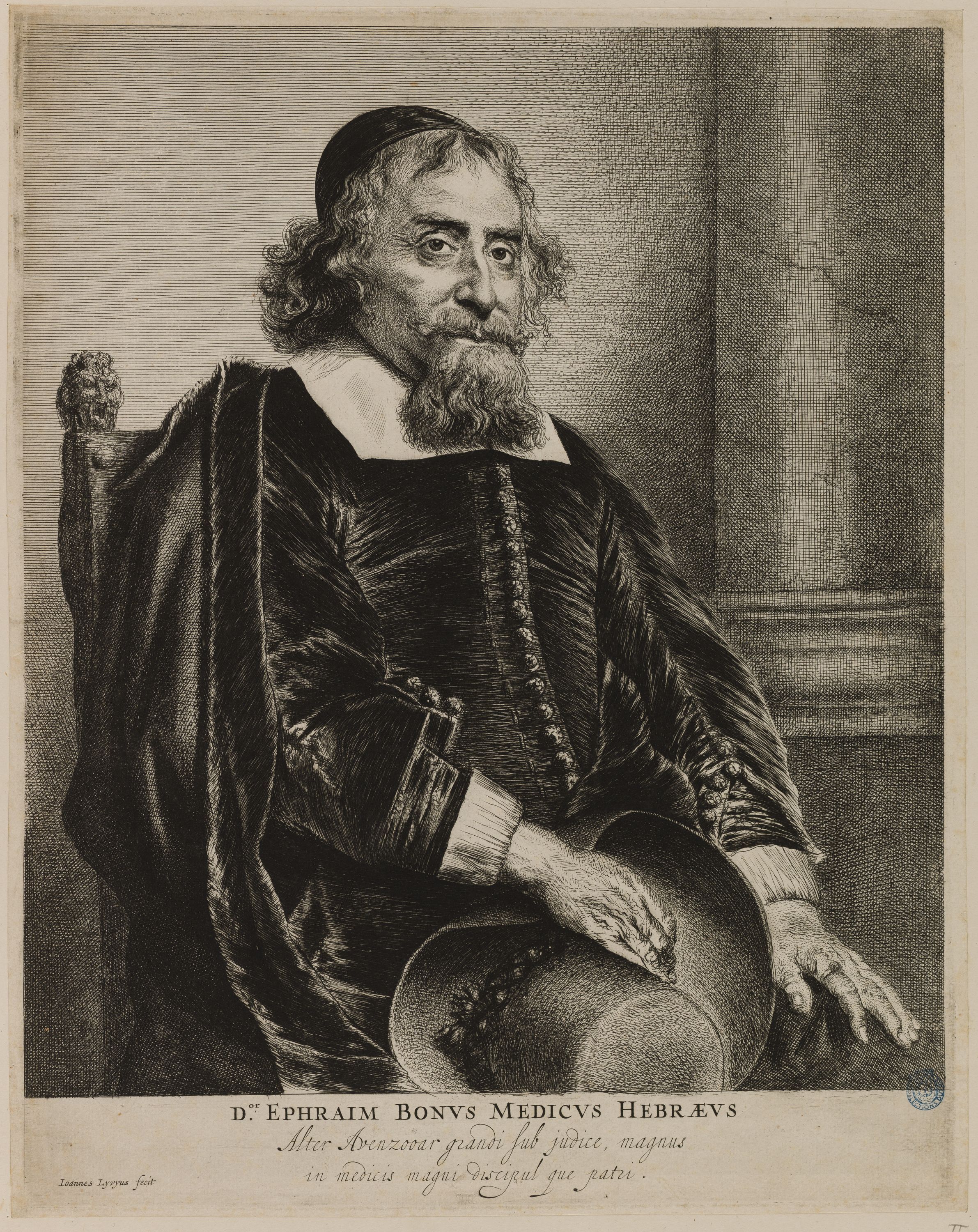 Jan Lievens, Portrait d'Ephraïm Bonus (Dutuit 55)