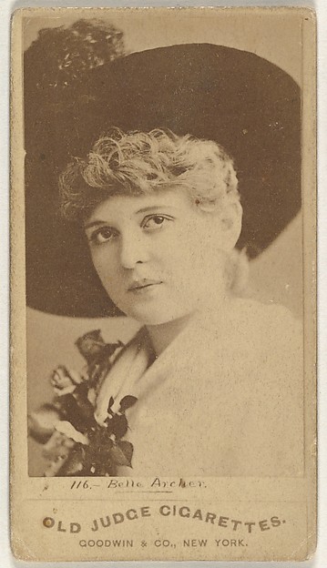 Goodwin & Company, Belle Archer, from the Actors and Actresses series (N171) for Old Judge Cigarettes