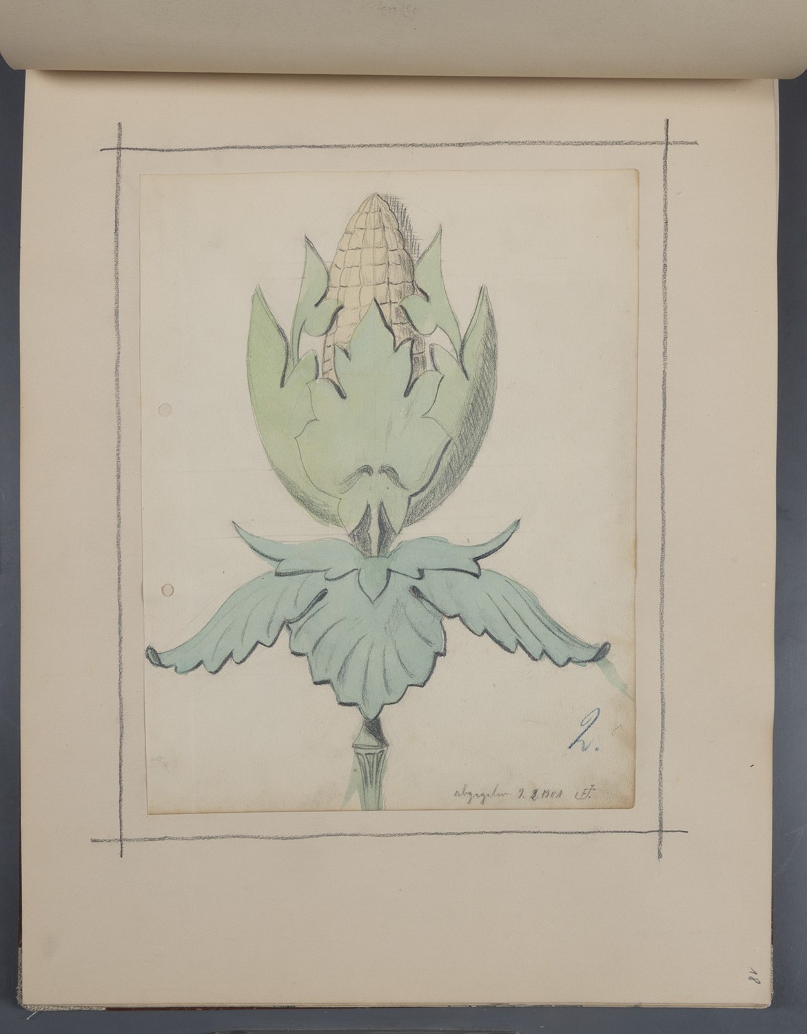Franz Jordan (Potsdam-Babelsberg), Florale Stuck-Wandgestaltung
