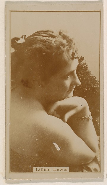 Kinney Brothers Tobacco Company, Lillian Lewis, from the Actresses series (N245) issued by Kinney Brothers to promote Sweet Caporal Cigarettes