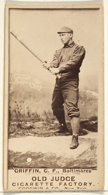 Goodwin & Company, Griffin, Center Field, Baltimore Orioles, from the Old Judge series (N172) for Old Judge Cigarettes