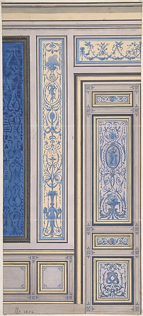 Jules-Edmond-Charles Lachaise, Design for Wall, Hôtel de Beaujon, Paris