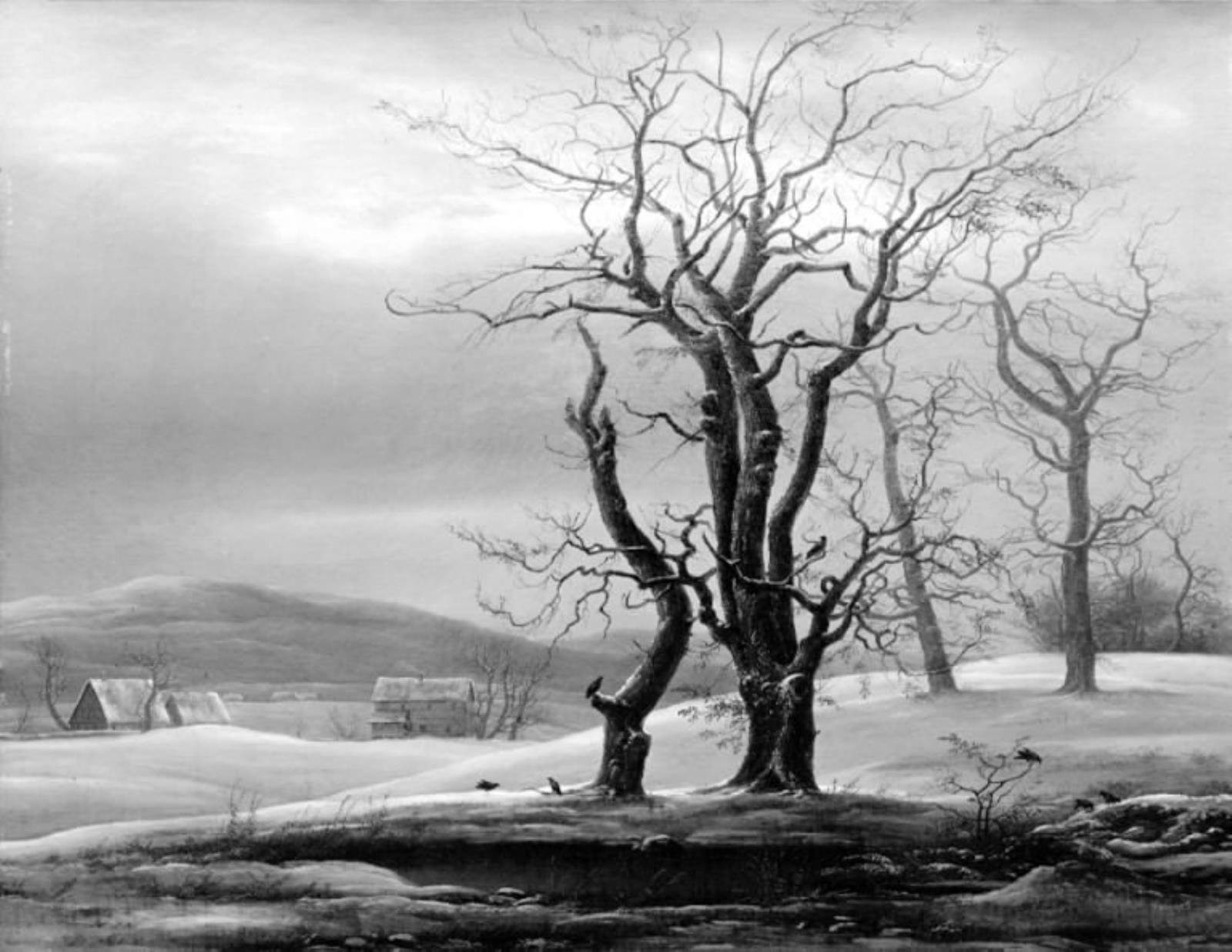 F.M.E. Fabritius de Tengnagel, En egn ved Töplitz. Vinter