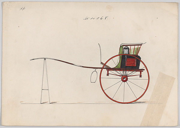 Brewster & Co., Design for Dog Cart or 2 Wheeler, no. 4068