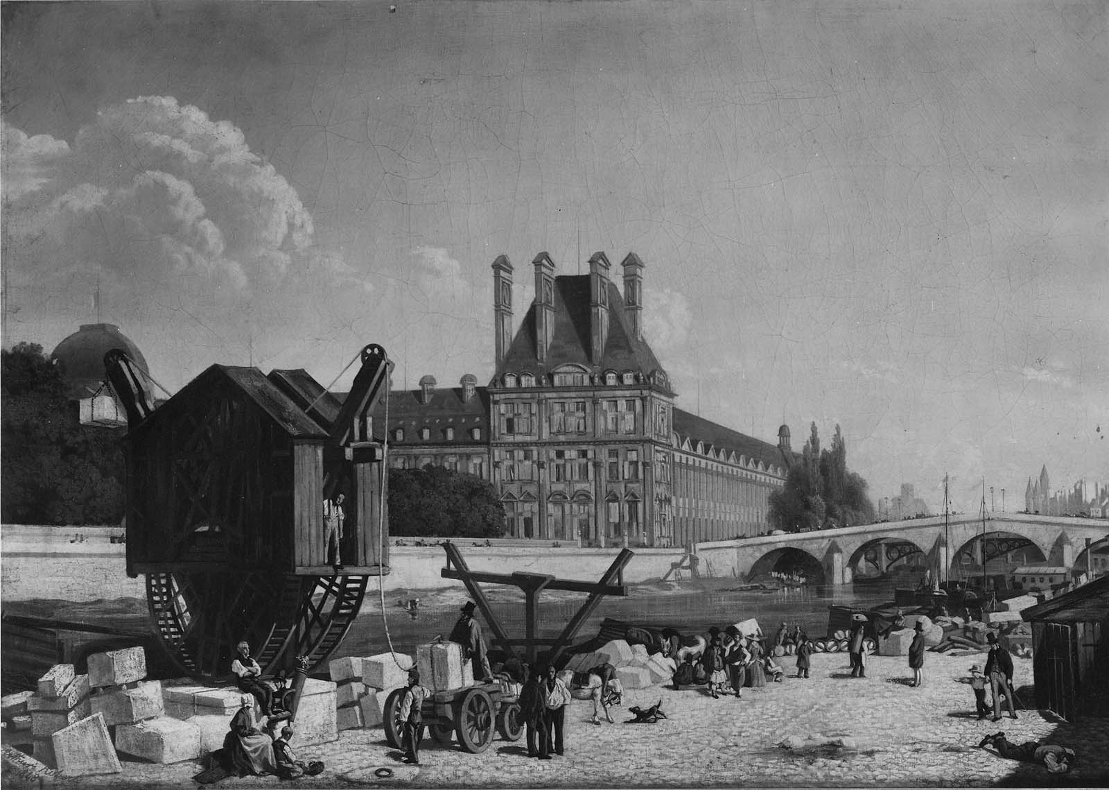 Arthur Henry Roberts, The Port aux Pierres on the Quai d'Orsay
