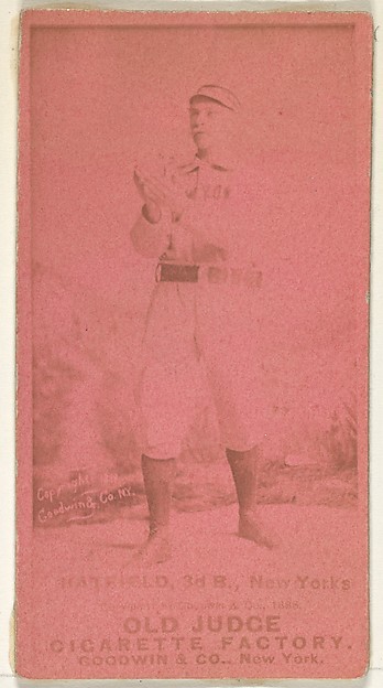 Goodwin & Company, Gil Hatfield, 3rd Base, New York, from the Old Judge series (N172) for Old Judge Cigarettes