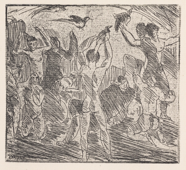 J.A. Jerichau (II), Menneskene søger varsler