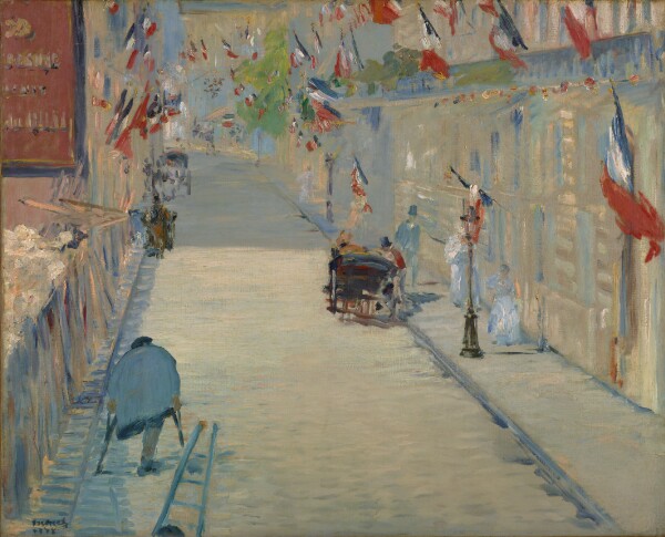 Édouard Manet, The Rue Mosnier with Flags