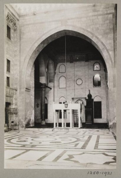 K.A.C. Creswell, Courtyard and qibla iwan of the mosque of ‘Abd al-Ghani al-Fakhri (Mosque of al-Banat), Cairo