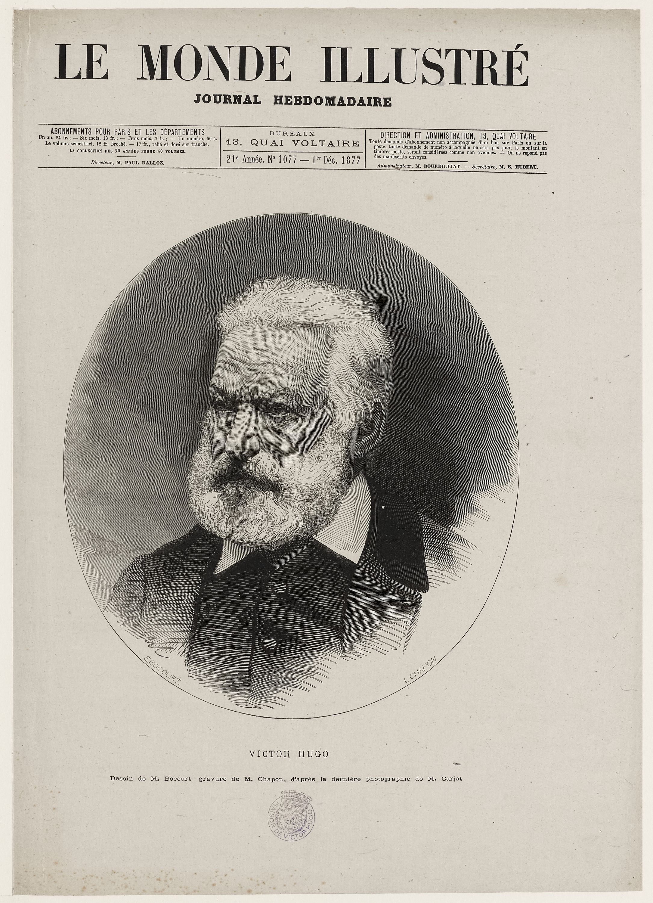 Léon-Louis Chapon, Victor Hugo