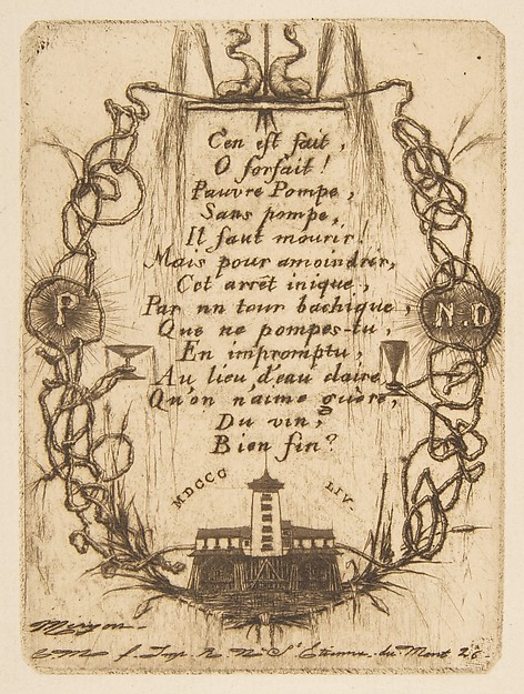 Charles Meryon, The Nôtre-Dame Pump (small plate)