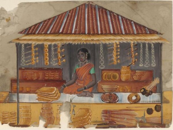 Unknown, One of ten drawings of shops.