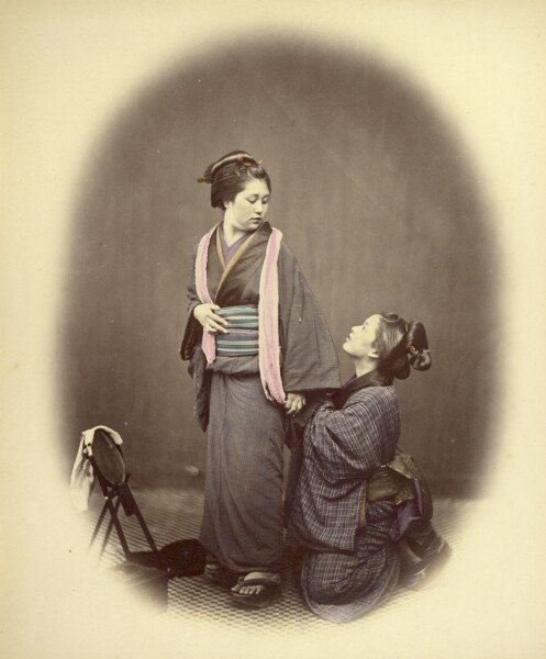 Felice Beato, Putting on the Obi, or Gridle