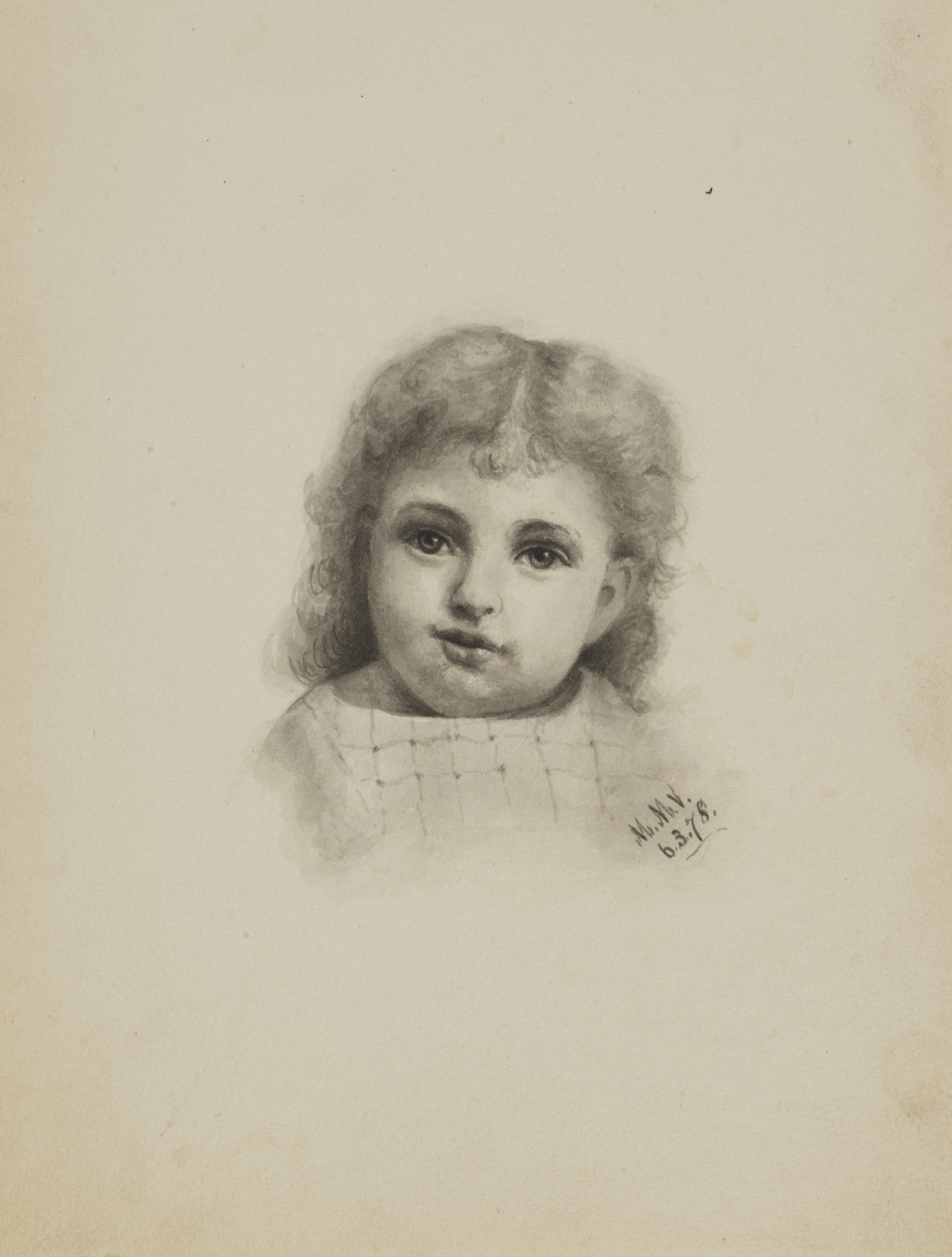 Mary Vaux Walcott, Untitled (Head of a Child)