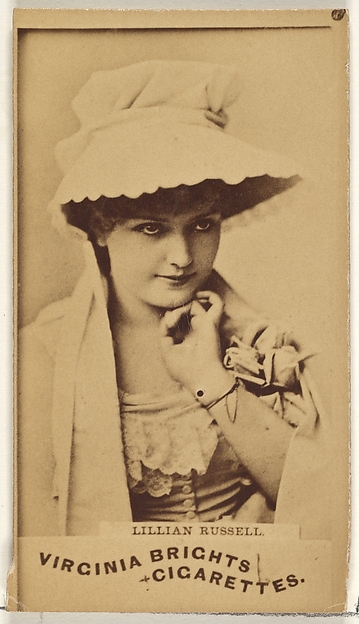 Allen & Ginter, Lillian Russell, from the Actors and Actresses series (N45, Type 1) for Virginia Brights Cigarettes