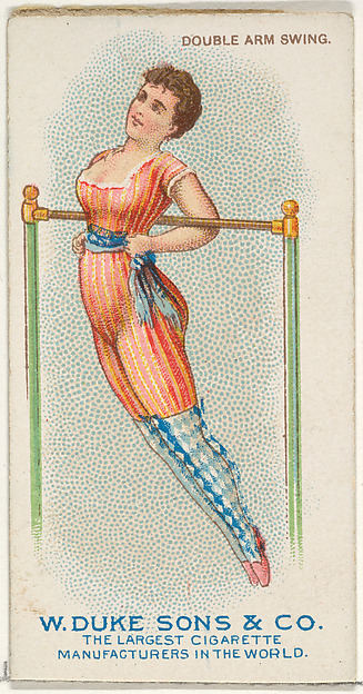 W. Duke, Sons & Co., Double Arm Swing, from the Gymnastic Exercises series (N77) for Duke brand cigarettes