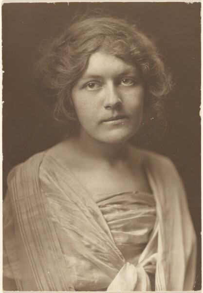 Louis Fleckenstein, [Portrait of a Woman in Silk Dress with Shawl]