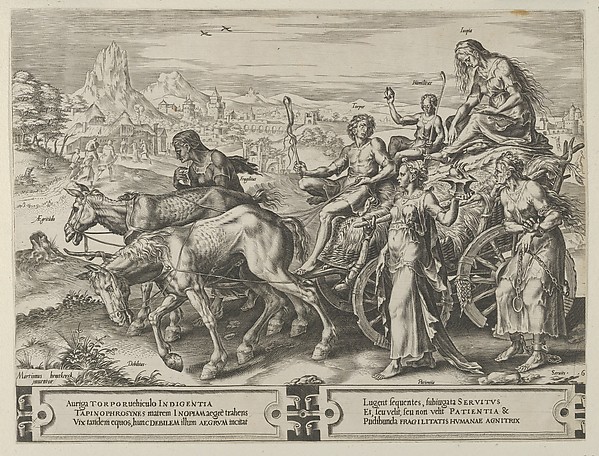 Cornelis Cort, The Triumph of Want, from The Cycle of the Vicissitudes of Human Affairs, plate 6